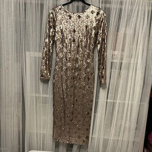 open lace back dress Dress The Population Ava Dress - Black-Nude - Black main image 0